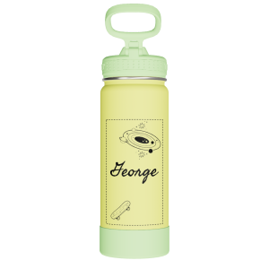 Actives Kids Glow In The Dark Water Bottle With Straw Lid - customized