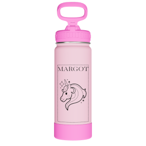 Actives Kids Glow In The Dark Water Bottle With Straw Lid - customized