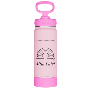 Actives Kids Glow In The Dark Water Bottle With Straw Lid - customized