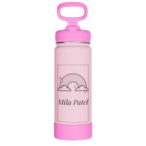 Actives Kids Glow In The Dark Water Bottle With Straw Lid - customized