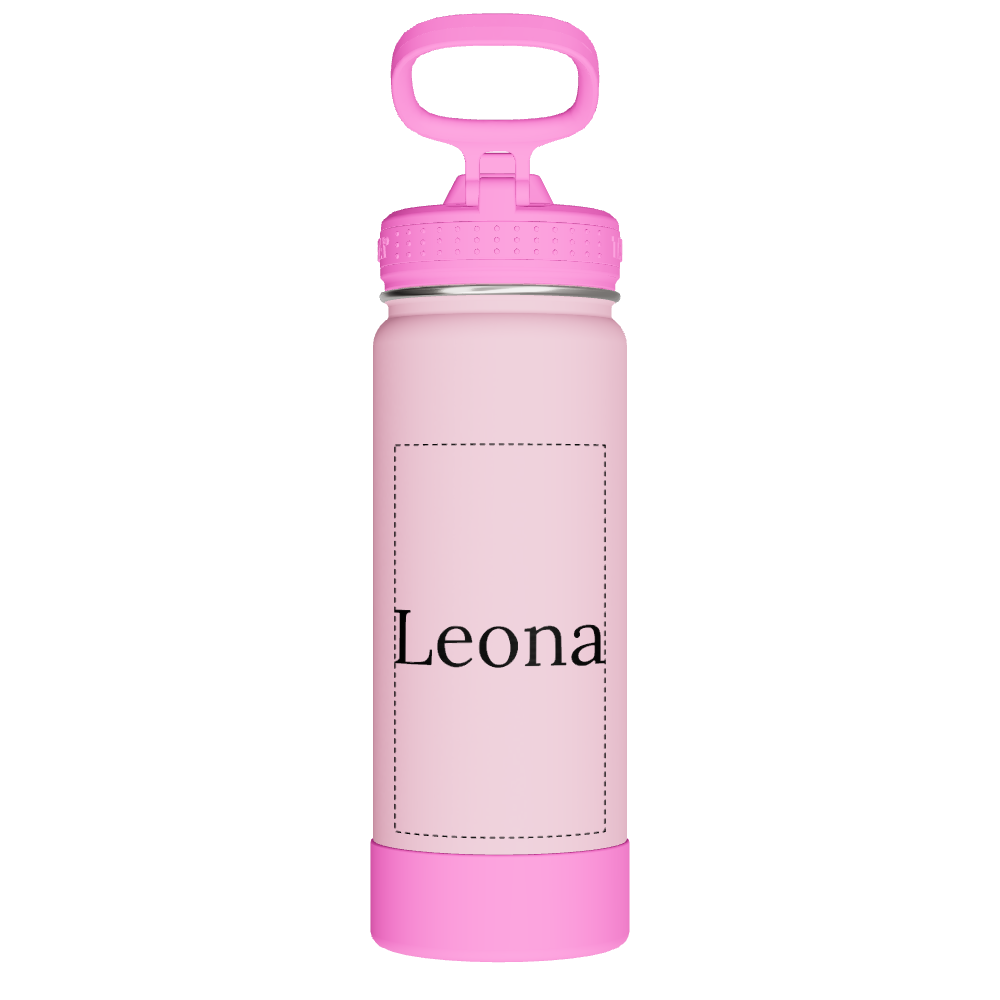 Actives Kids Glow In The Dark Water Bottle With Straw Lid - customized - Image 2