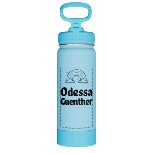 Actives Kids Glow In The Dark Water Bottle With Straw Lid - customized
