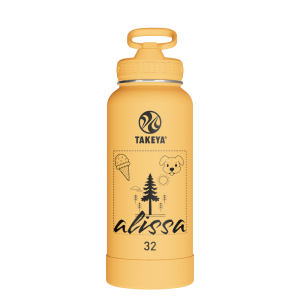 Actives Water Bottle With Straw Lid - customized