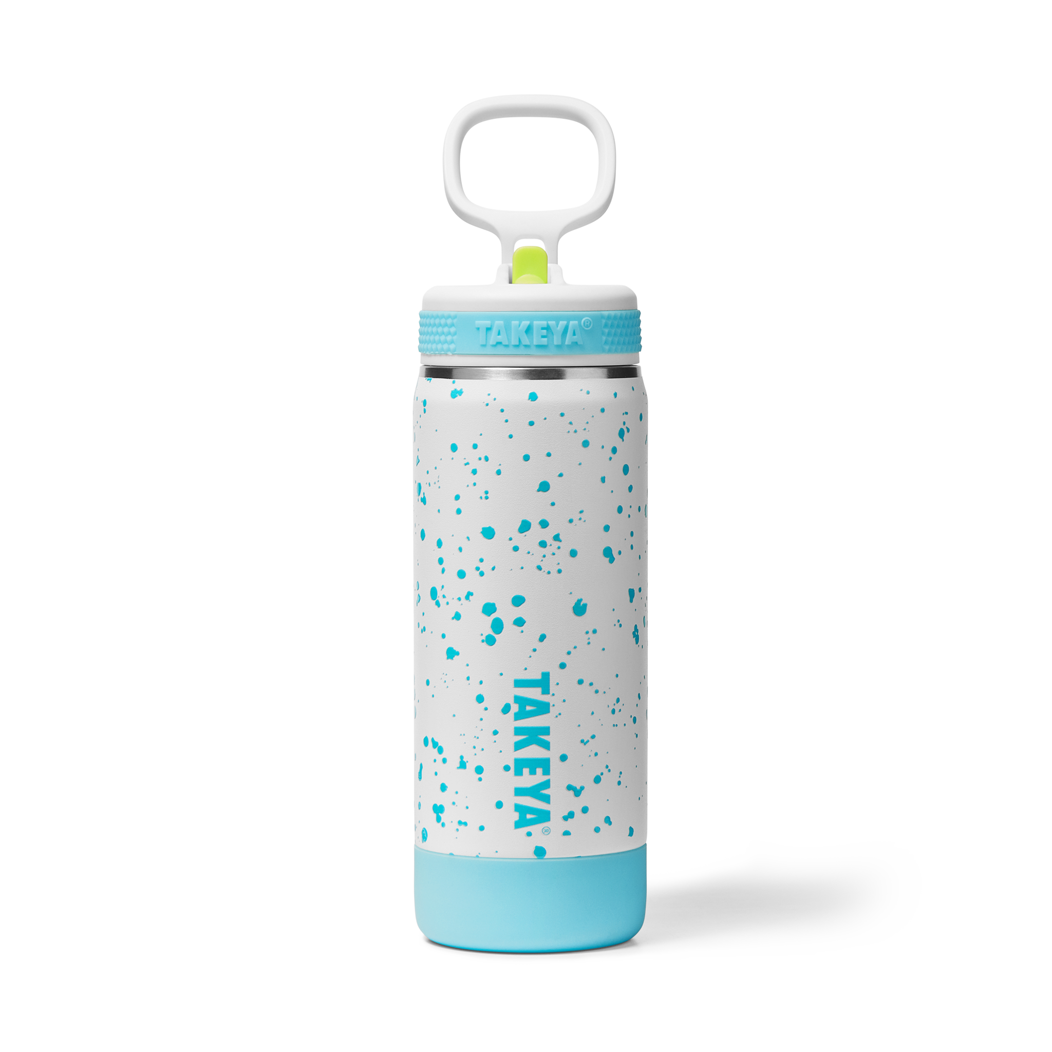 Glow In The Dark Sport Kids Water Bottle Confetti With Straw Lid - Image 14
