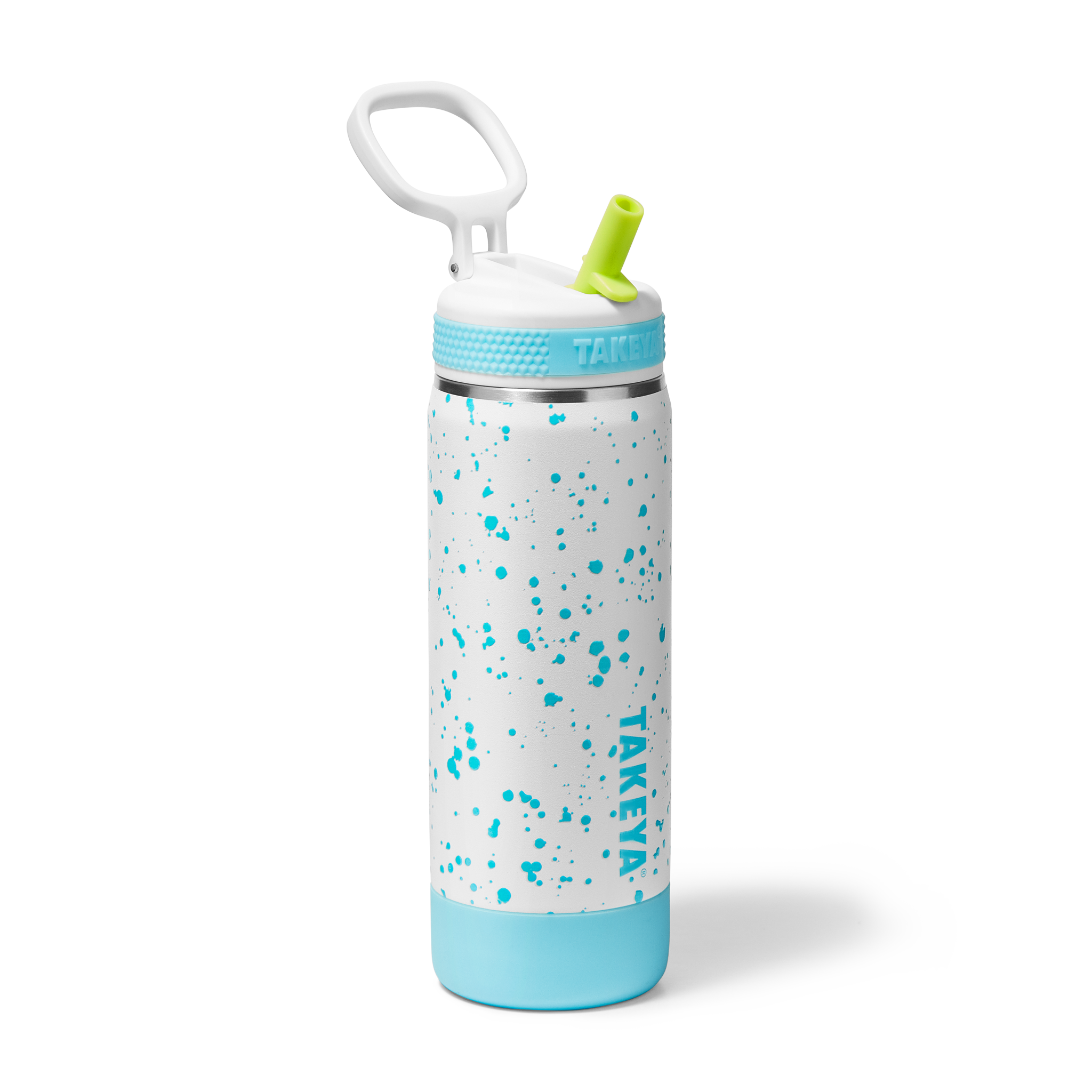Glow In The Dark Sport Kids Water Bottle Confetti With Straw Lid - Image 13
