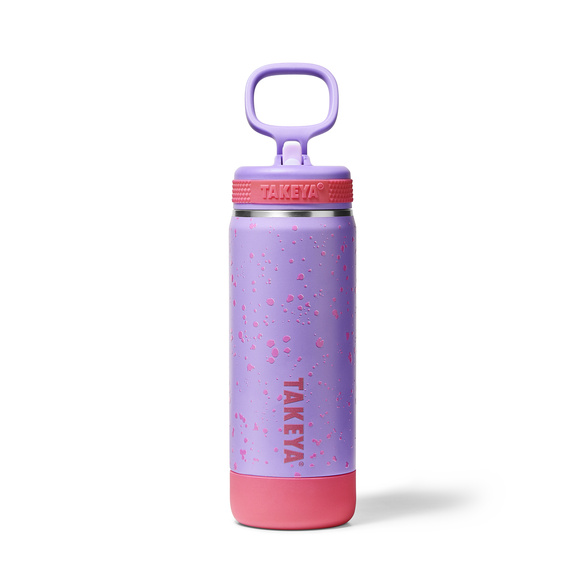 Glow In The Dark Sport Kids Water Bottle Confetti With Straw Lid - Image 2