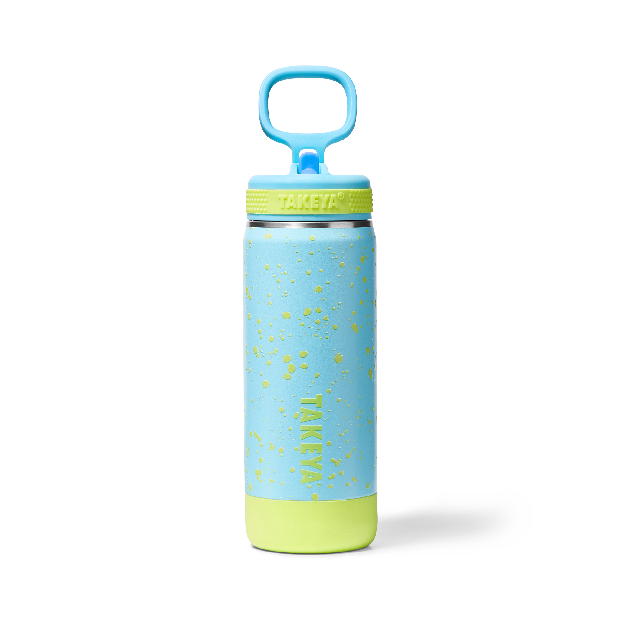 Glow In The Dark Sport Kids Water Bottle Confetti With Straw Lid - Image 6