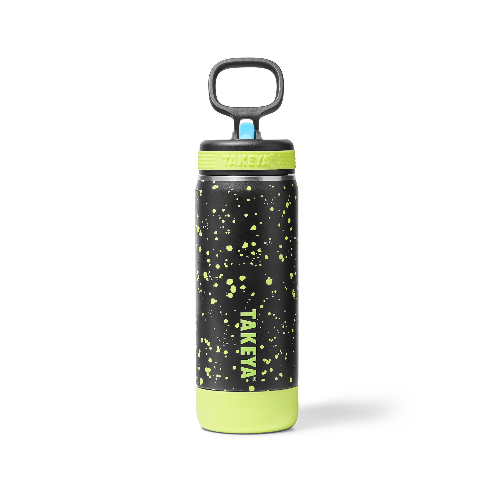 Glow In The Dark Sport Kids Water Bottle Confetti With Straw Lid - Image 10